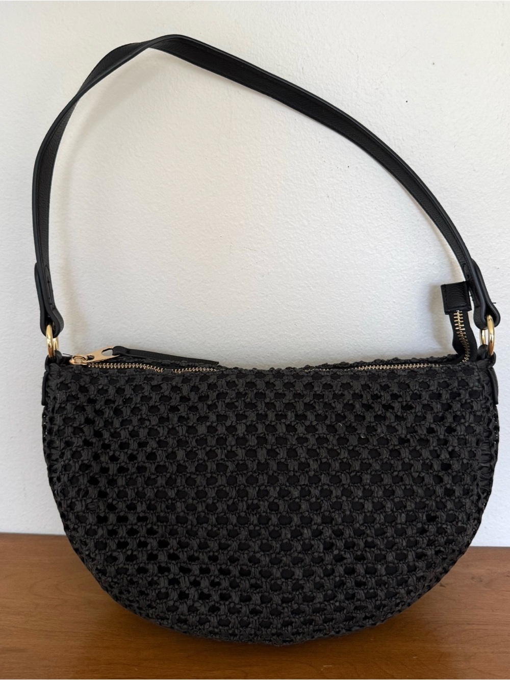 Universal Thread Black Woven Shoulder Bag in Black - Picture 2 of 8